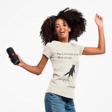 The Lord Directs My Steps Wobbly Cat Shirt | Christian Cat T-Shirt | Faith Based Cat Lover Tee | Original Hopper Artwork