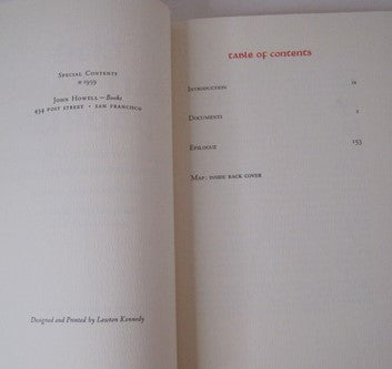 The San Saba Papers HC 1959 with 21x17 Map in back of book - John Howell Books