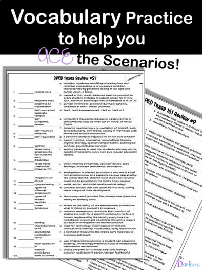 SPED Certification EC-12 Study Guide/Review~575+ Terms~TeXes~Match'Em~NoPrep